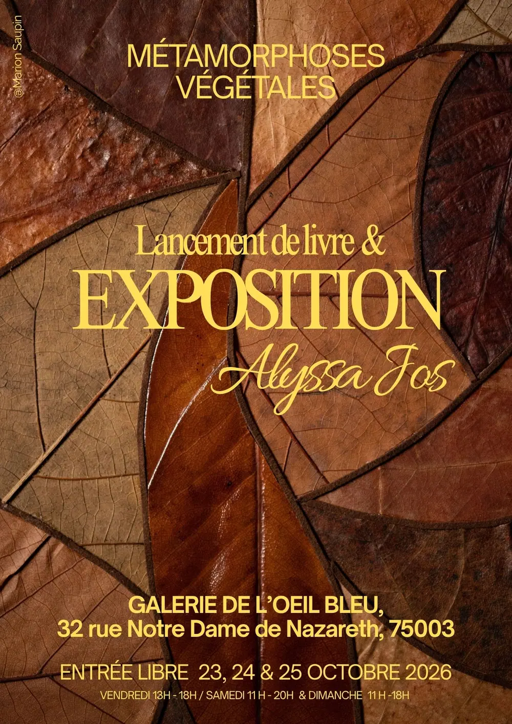 Affiche — Lancement de livre & exposition Métamorphoses végétales